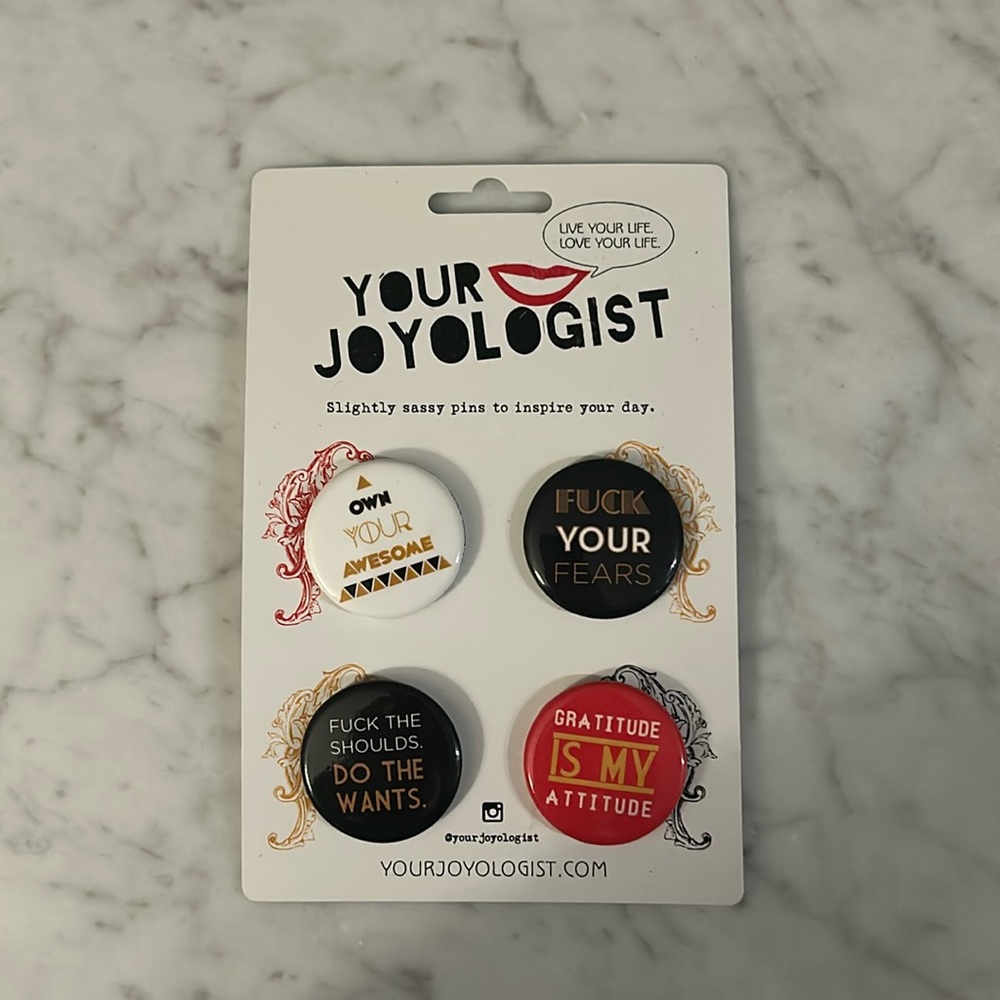 NWT Your joyalogists pins